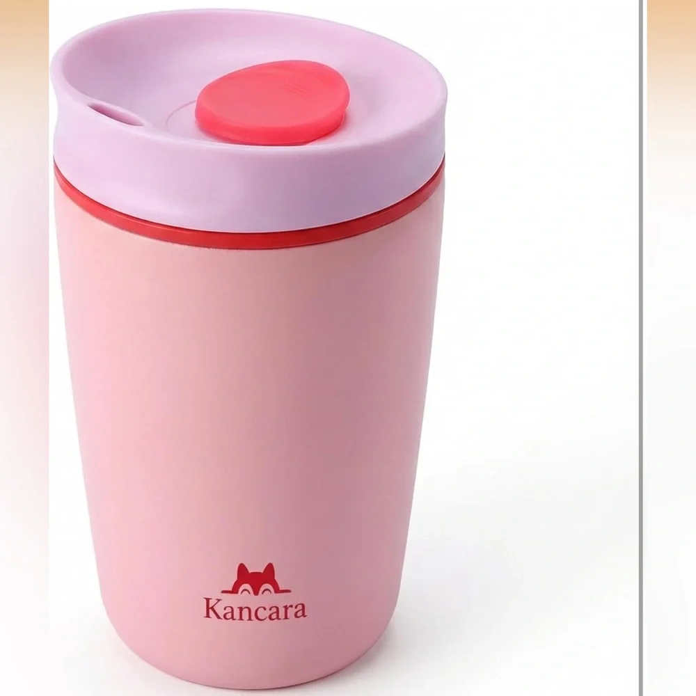 12 oz Travel insulated Tumbler with lid slider. Stainless steel coffee tumbler